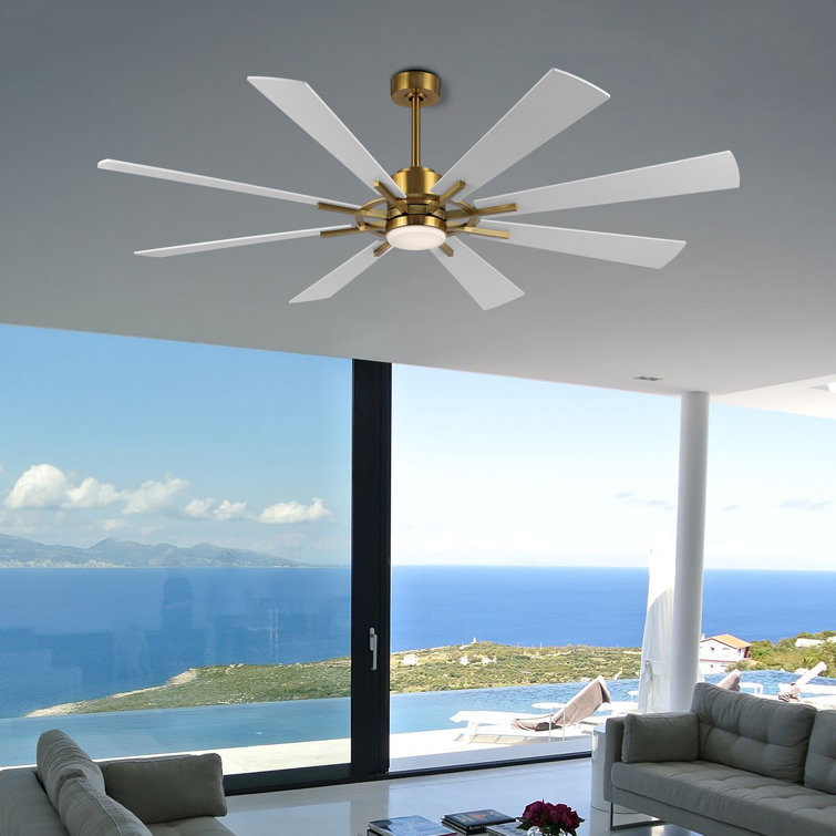 Wade Logan Avgoustinos DC Ceiling Fan with LED Light and Remote